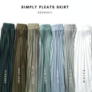 DEEWIDIY SIMPLY PLEATS SKIRT rok  plisket  murah Shopee 