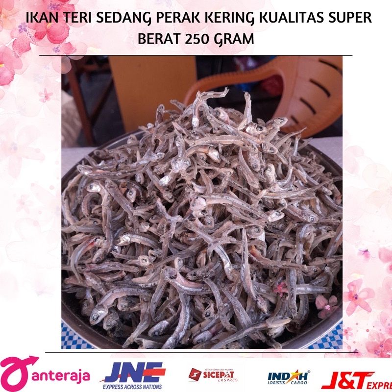 

IKAN TERI SEDANG PERAK KUALITAS SUPER DARI TANJUNG PINANG BERAT 250GRAM