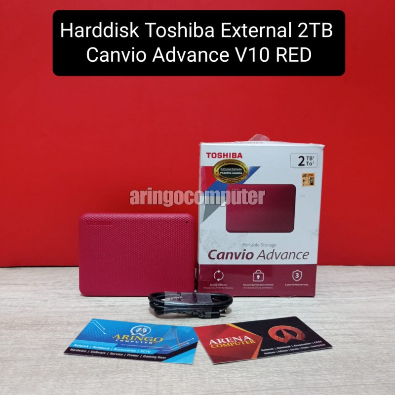 Harddisk Toshiba External 2TB Canvio Advance V10 RED