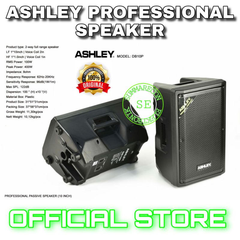 speaker pasif 10 inch original ashley db10p speaker karaoke