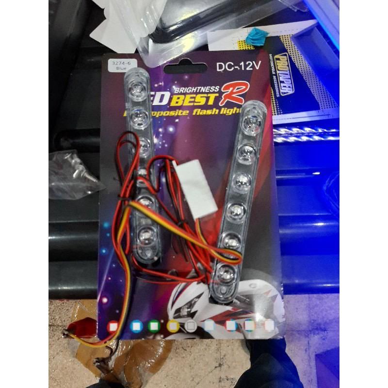 Lampu kedip blitz 4 mata 5 mata 6 mata led motor mobil