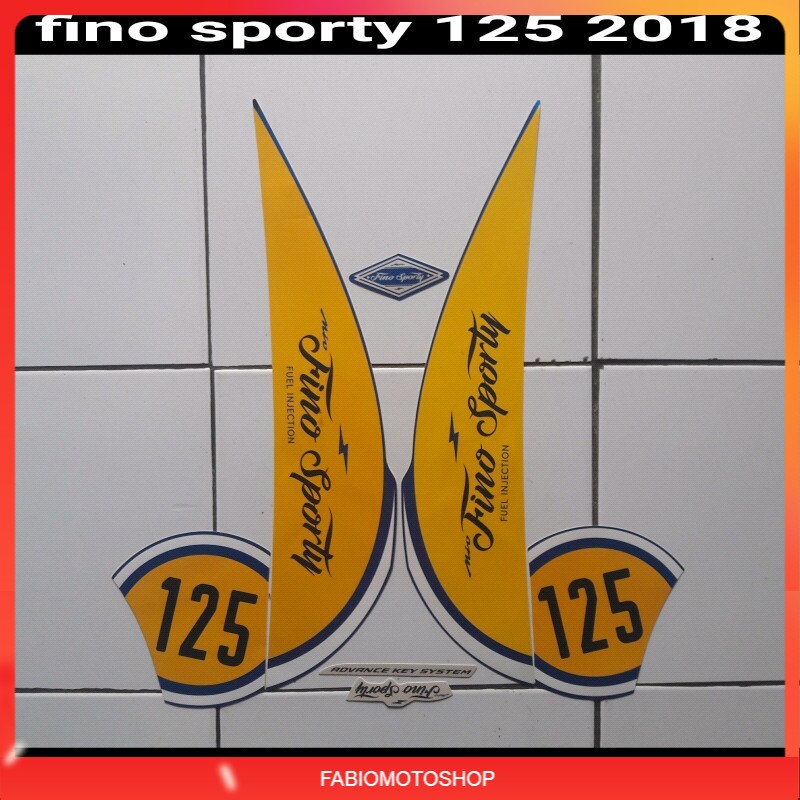 sticker motor fino sporty 125 2018 biru