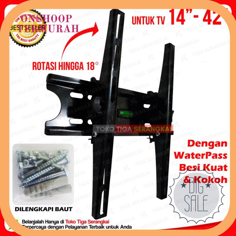 Termurah Diamond Bracket TV LED/LCD 14-40 inch - Breket TV / Braket TV Terlaris