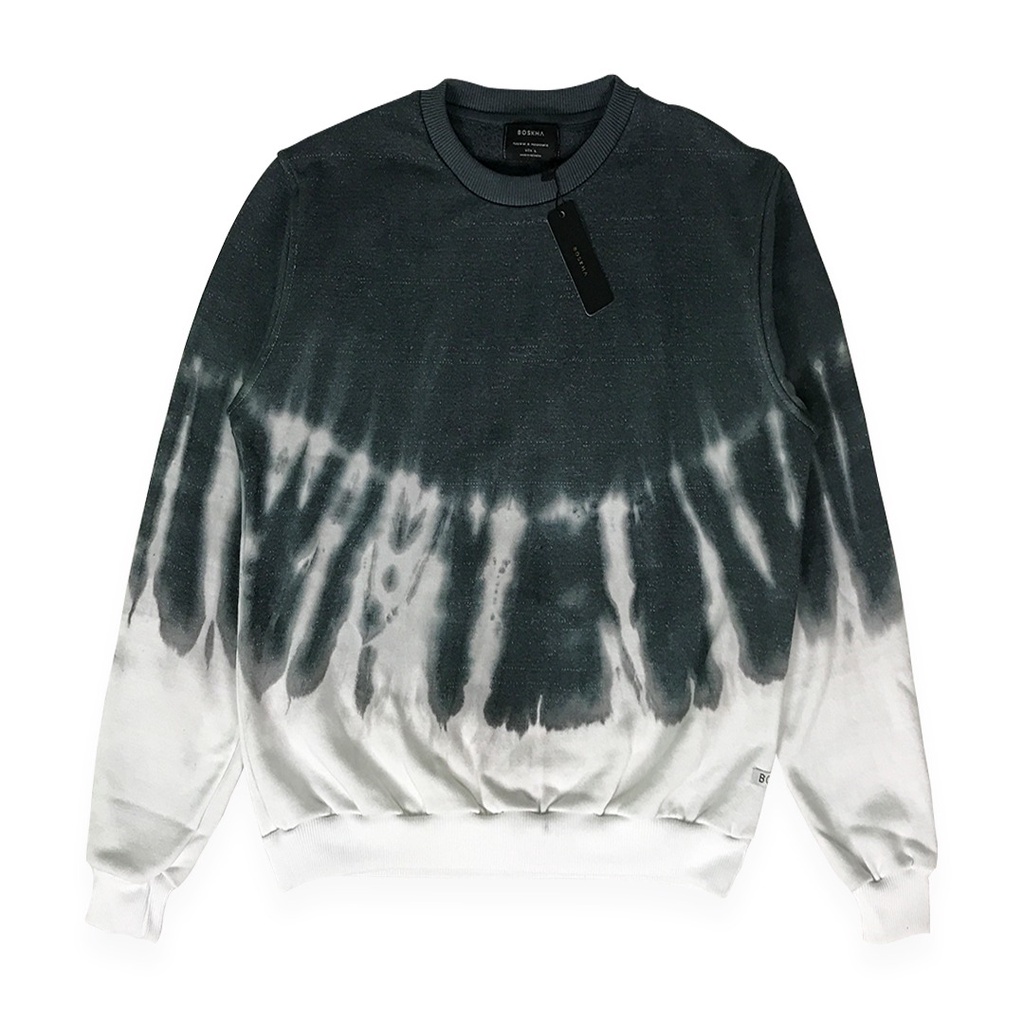 Boskha Crewneck Tie Dye - Grey White |  Sweater Pria