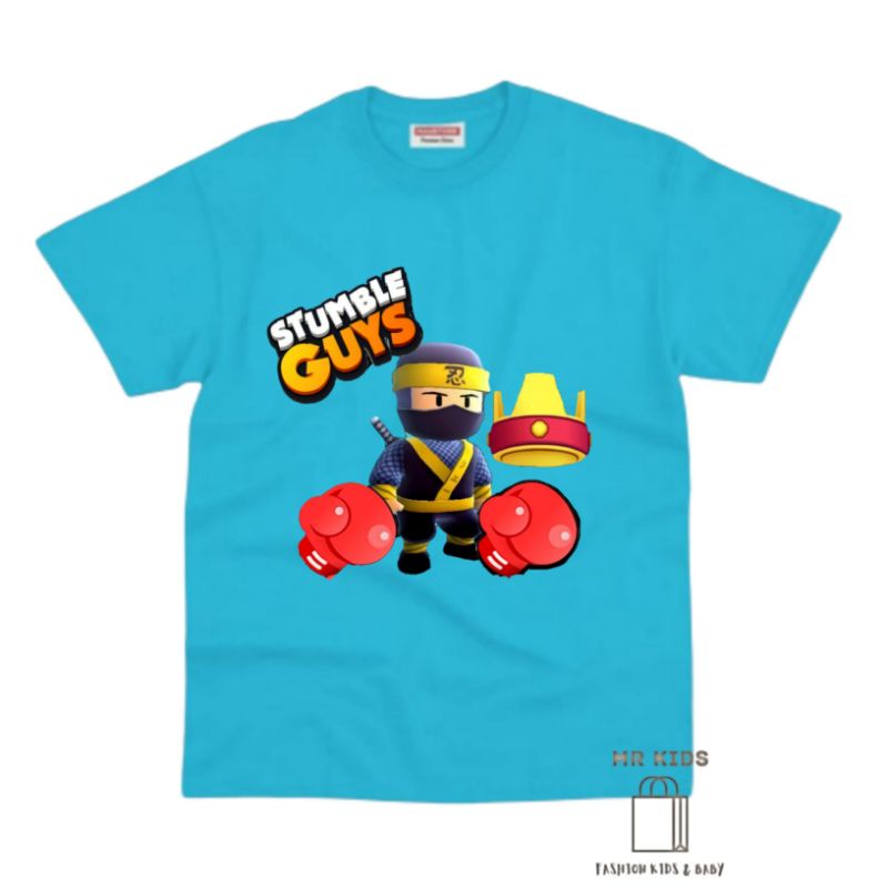 BAJU ANAK KAOS ANAK FREE CUSTOM GAMBAR,FOTO,NAMA,DLL.GAME STUMBLE GUYS TERBARU BAHAN PREMIUM