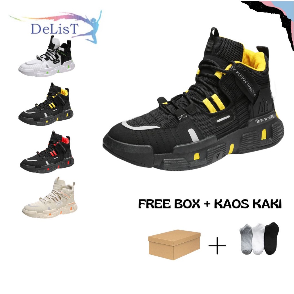 [DELIST] Free Box + Kaos Kaki -Sepatu Pria Import Hugov Editon -212-
