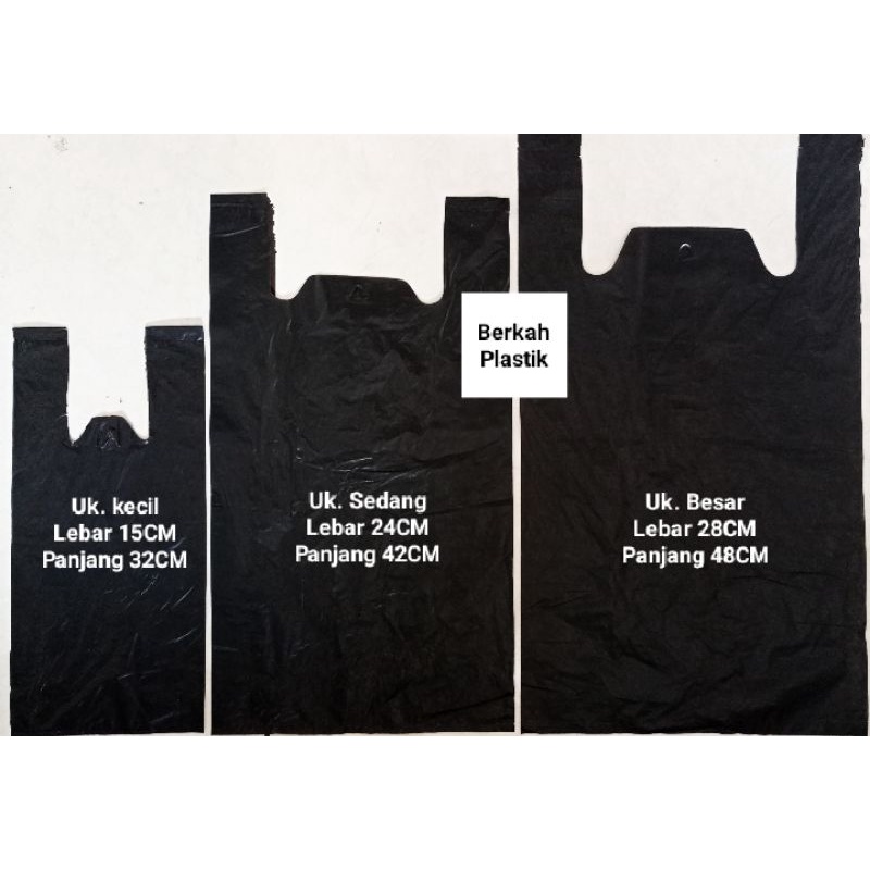 Kresek hitam kiloan plastik kresek los hitam 1kg Besar Sedang Kecil