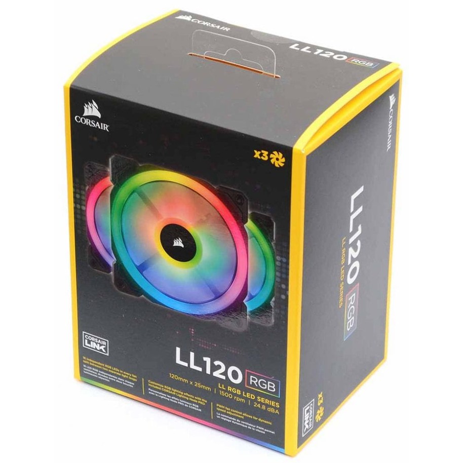 Corsair Ll120 Rgb 3 Fan Pack With Lighting Node Pro Shopee Indonesia