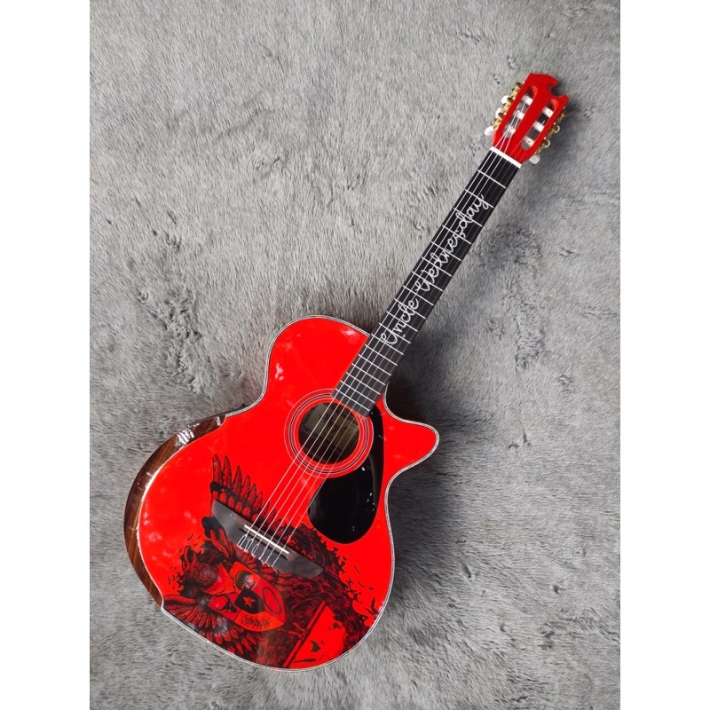 [PELUNASAN] Gitar Akustik Elektrik 'Garuda Jingga' Original Handmade abproject
