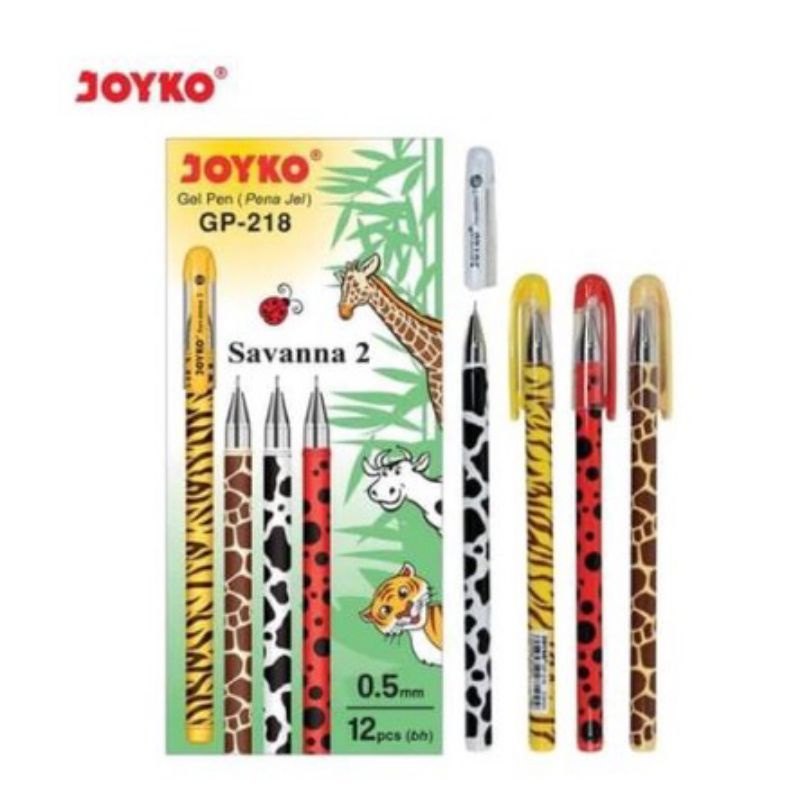 

Pulpen Joyko Gel Savanna 2/GP-218 0.5mm (1 Lusin) PERKOTAK Isi 12Pcs