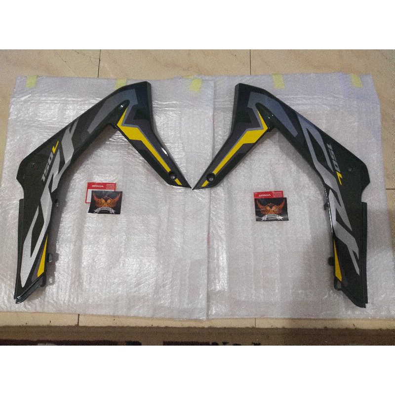 cover body sayap depan new crf 150 l crf150l hijau 2021 ori ahm
