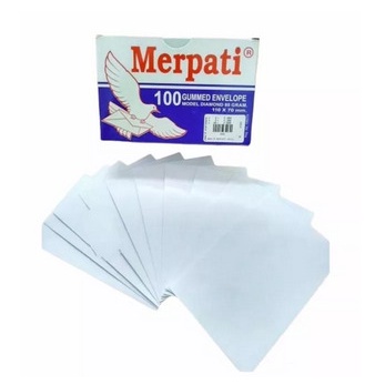 

Amplop putih ukuran 110x70mm / 95x152mm / 110x230mm