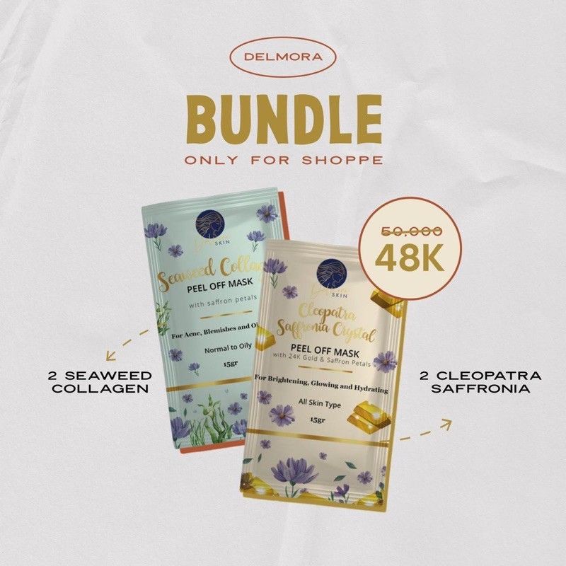 Masker Delmora skin bundle eddition FREE SPATULA&amp;MANGKOK