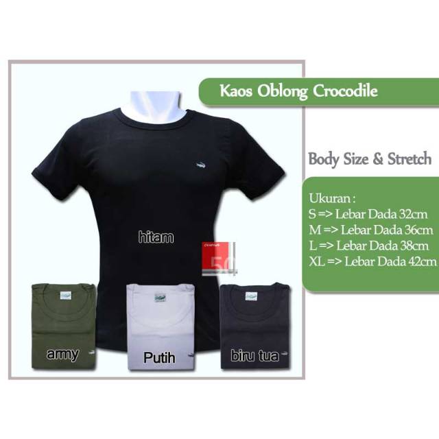 Kaos Oblong Crocodile Ori