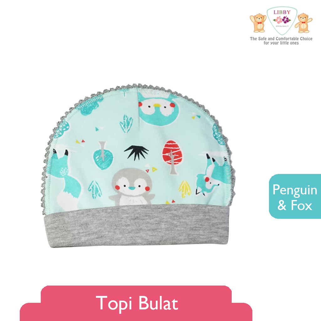 Libby Topi Bayi Motif (0-3M)