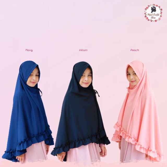 Ainnaya syari/ khimar syari rempel/ khimar kriwil