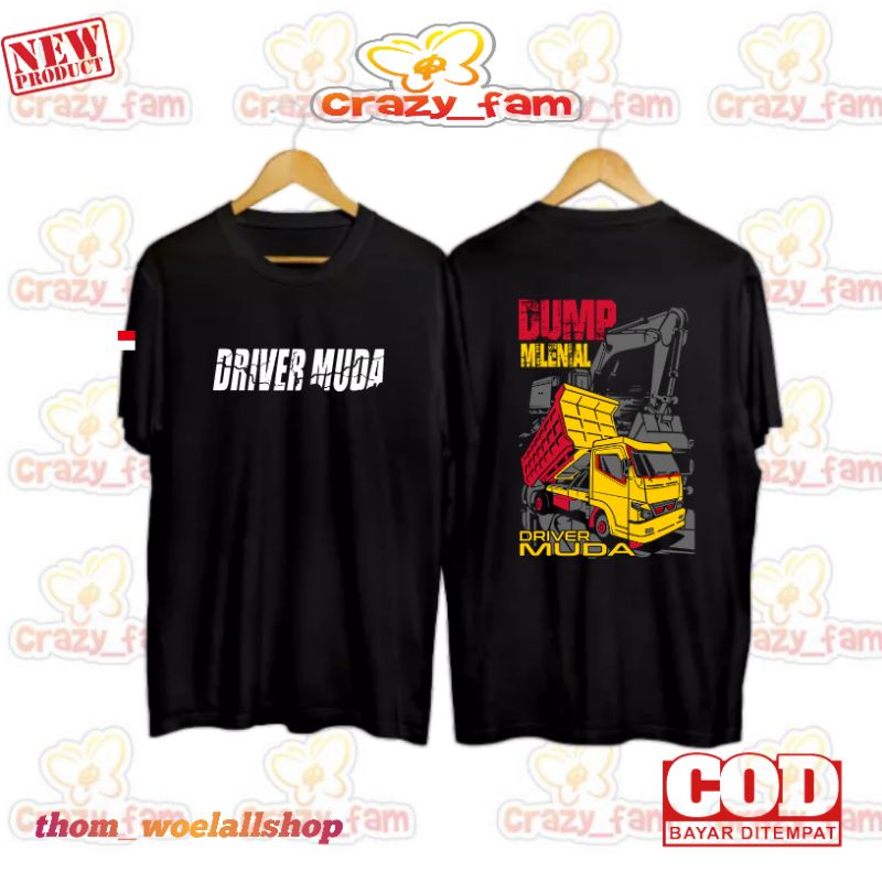 KAOS BAJU ALAT BERAT DUMP TRUK DRIVER MUDA