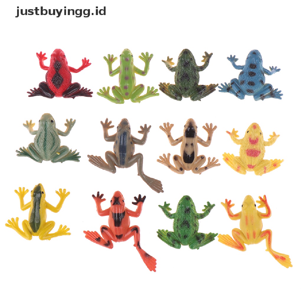 Justbuyingg.Id 12pcs Mainan Action Figure Kodok Untuk Edukasi Anak