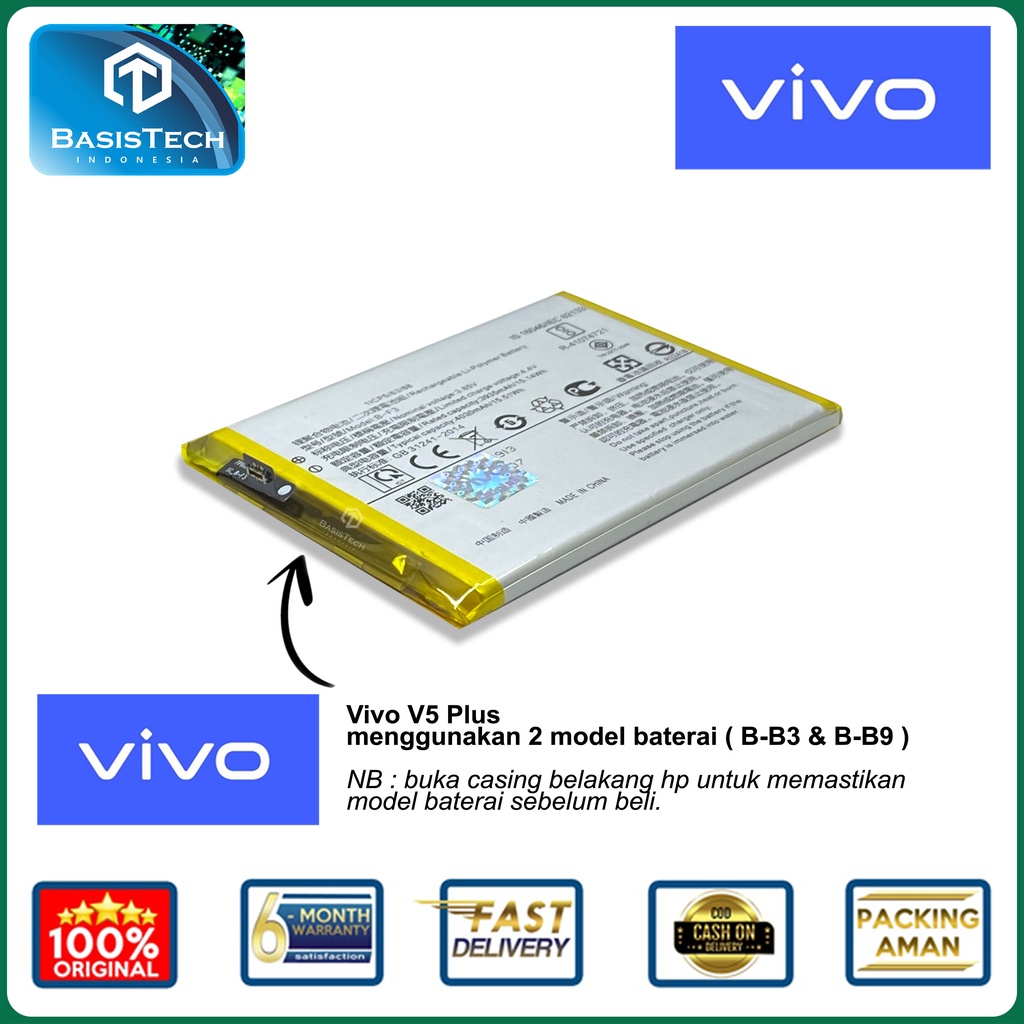 BATERAI VIVO V5 Plus - BATERAI VIVO X9 - VIVO X9L - B-B3 - ORI