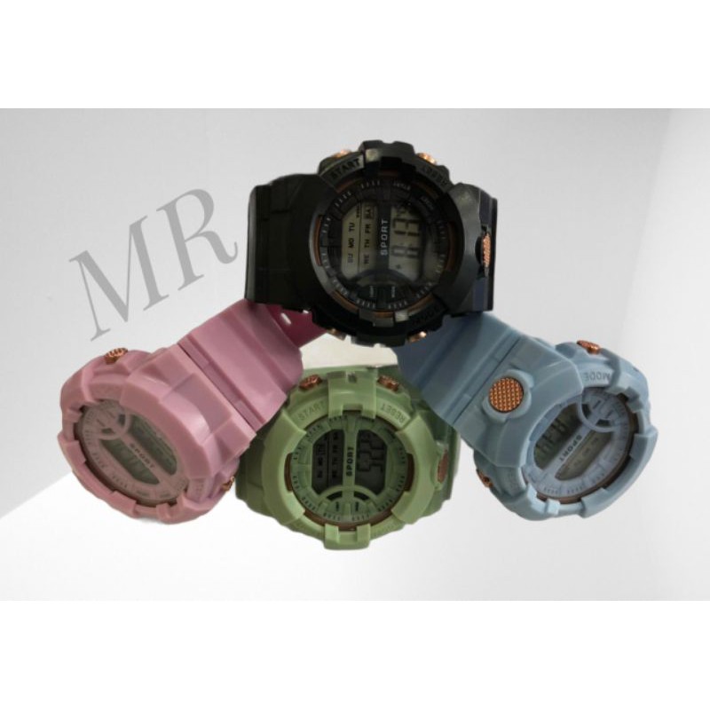 Jam Tangan Wanita Kasual Sporty Anti air Strap Rubber