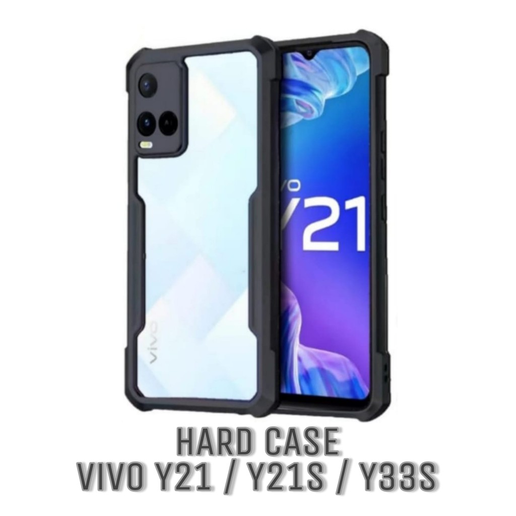 Case Vivo Y21 / Vivo Y21s / Vivo Y33s Hard Case Shockproof Fusion Armor Transparant Casing Handphone