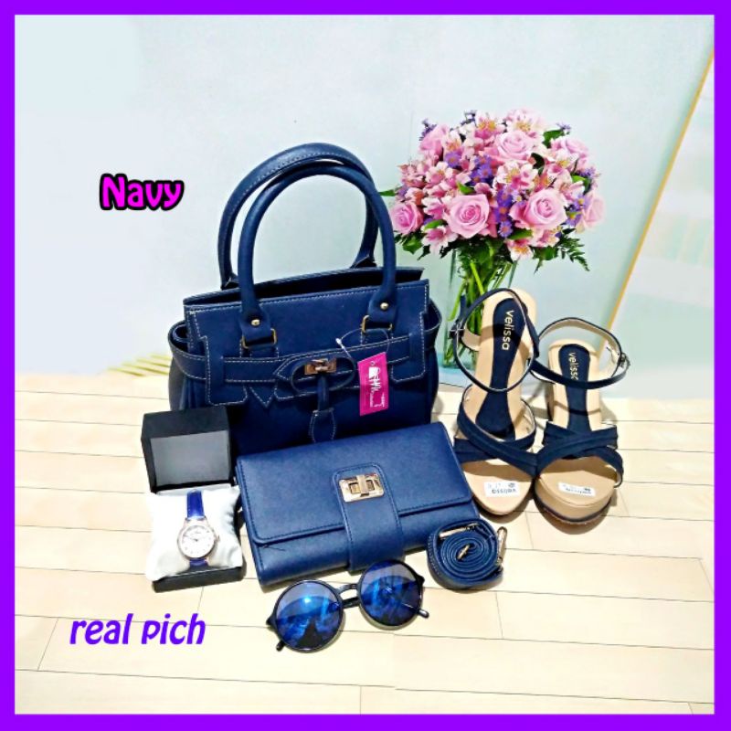 Tas paket syahrini kombi wedges tas paket 5in1 untuk seserahan hantaran lamaran pernikahan wanita