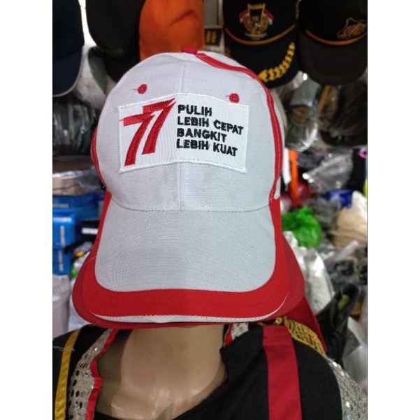 topi HUT RI#topi hut 77 tahun
