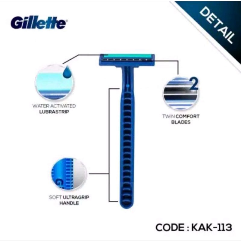 Gillette 2 Blue plus(alat cukur buat semua jenis rambut) tajam dan harga murah