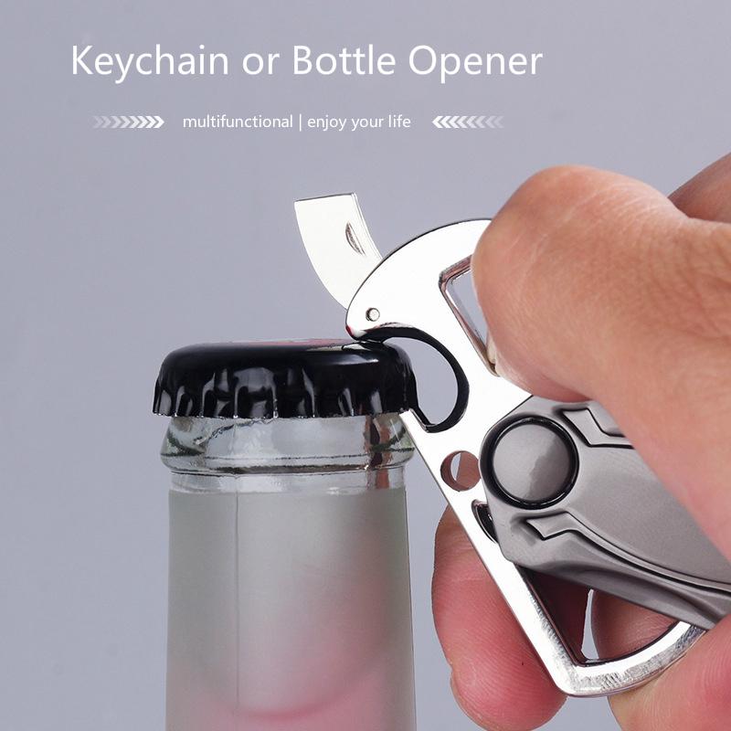 Fidget Cube Gyro Keychain Anti-Anxiety Rotatable Keyring Gantungan Kunci Mobil Gantungan Kunci Pembuka Botol Bir Multi-Fungsional Korek Api Gaya Zippo