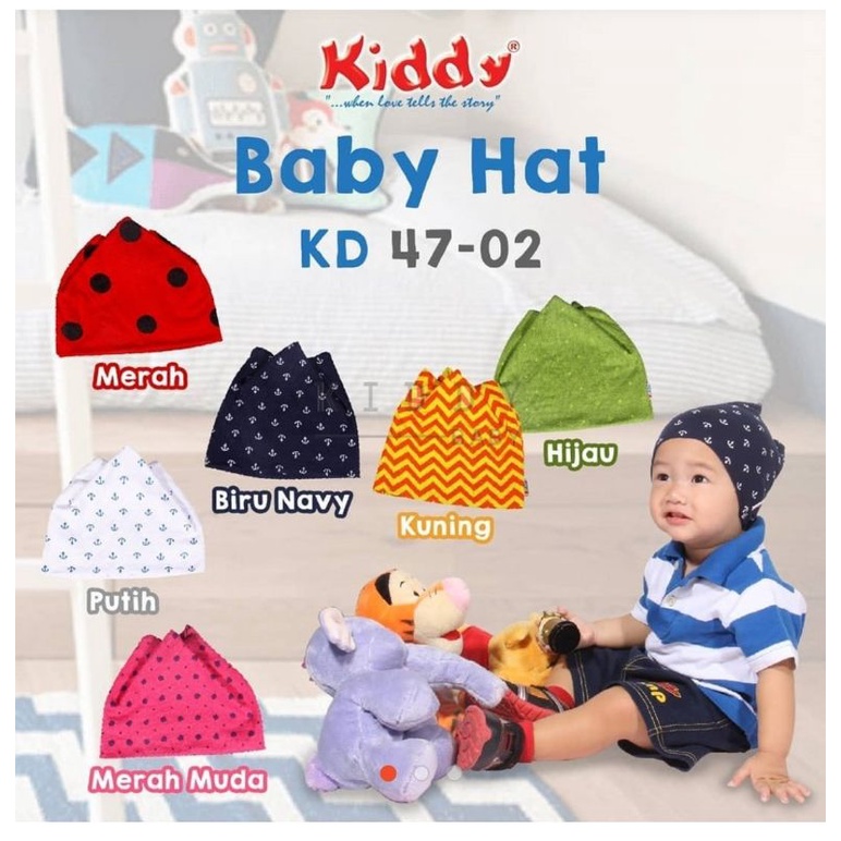 Kiddy Topi bayi kupluk Polos dan Motif