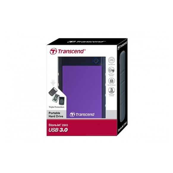 Harddisk Transcend Storejet 25 - Antishock - 2TB M3 H3 H3B USB 3-0