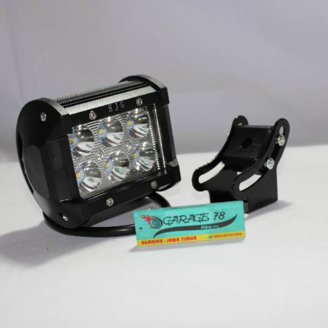 lampu Sorot Tembak work cree 6 led 18 watt  / lampu kabut cree led 6 mata
