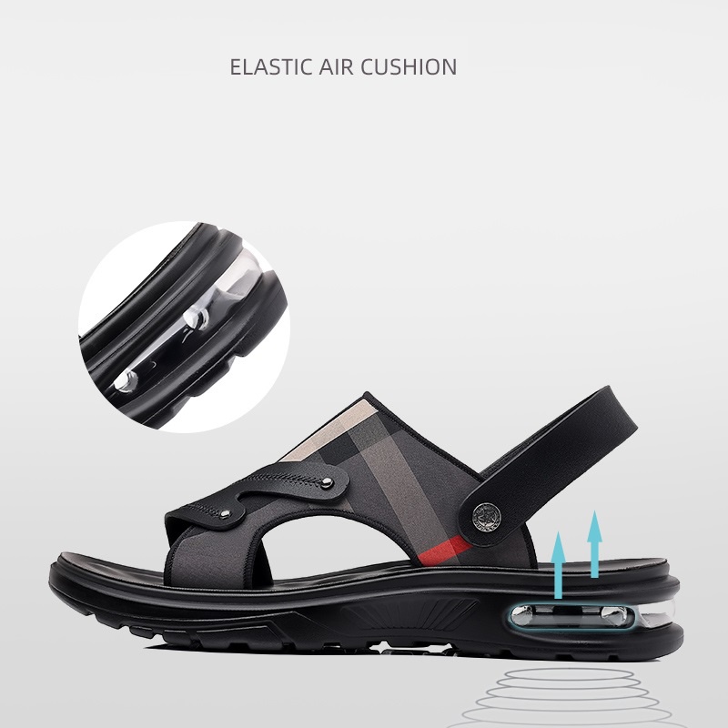 Terlaris Sports Sandal Hiking Kulit Asli Cowok Lentur Musim Panas Gunung Pria Sendal Mendaki Lentur Handmade Olahraga Keren 204