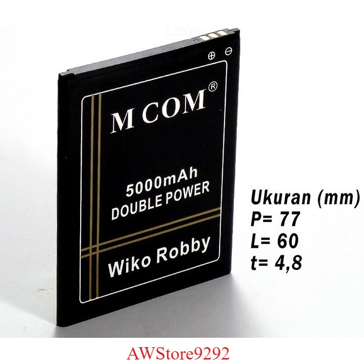 Mcom Battery Batre Baterai Double Power Mcom Wiko Robby