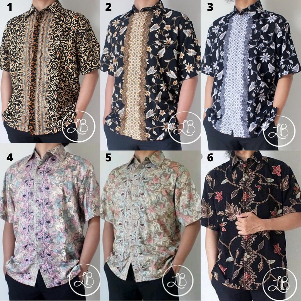 Kemeja Lengan Pendek Motif Batik Aneka Pilihan