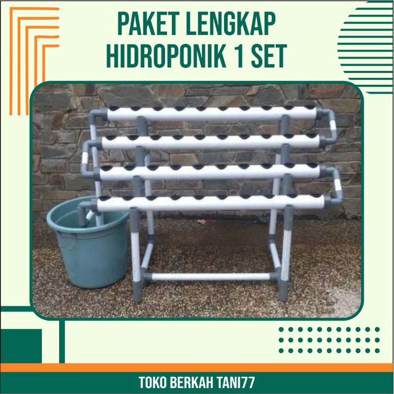Pipa Hidroponik Set 40 Lubang Pipa Instalasi Lengkap Berkualitas