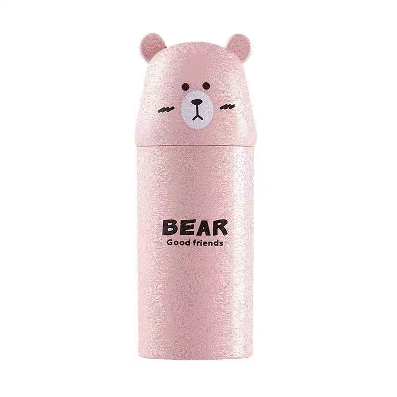 TEMPAT SIKAT GIGI TRAVEL ALAT MANDI BEAR MOTIF BERUANG MURAH LUCU IMPORT KARAKTER TOILETRIES MINI