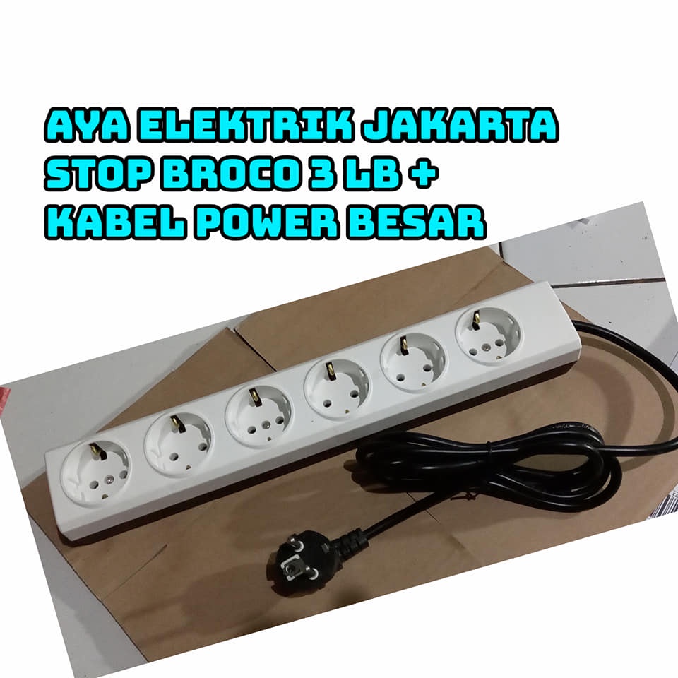 AYABDG STOP KONTAK KABEL 3Meter & 5M/3LUBANG ,4LUBANG,5LUBANG /Kabel tembaga/SNI/STOP KONTAK BROCO 2