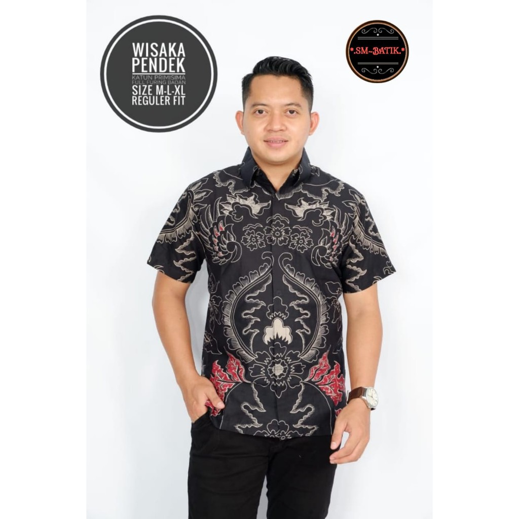 WISAKA MERAH SM BATIKSOLOAMANAH BAJU KEMEJA BATIK SOLO PRIA LENGAN PENDEK PANJANG LAPIS FURING ATASAN PREMIUM MODERN GUNARDO GUNUNGAN EMAS GUNUNGAN SOGAN HUSADA JAYANA JAYANEGARA KAMANDANU KAWUNG PUTIH KEMBANG BIRU KINASIH KOKO GUNUNG LESMANA MERAK COKLAT