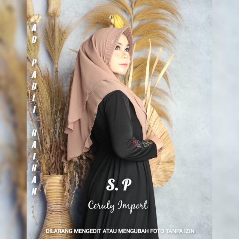 Jilbab Ceruty polos ori Padli