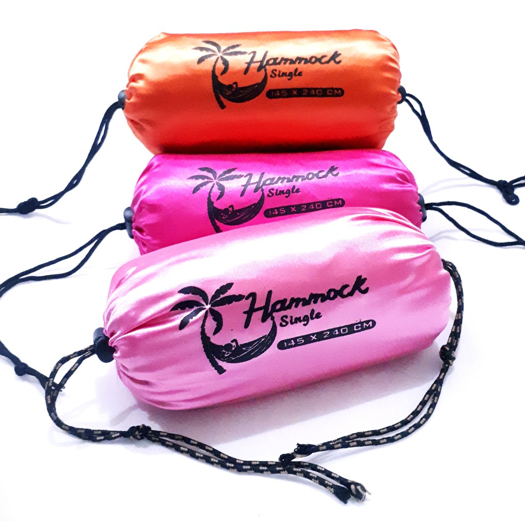 【Bisa COD】 Hammock Bahan Satin - Tempat Tidur Gantung Saten - Hamock Hamok Hamuk - Ayunan - Barteg