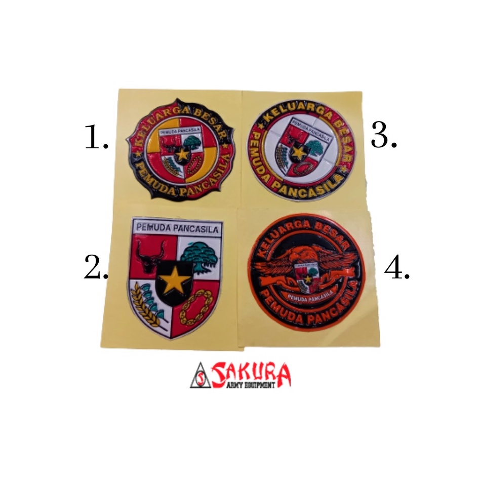 Stiker PEMUDA PANCASILA Bulat Sticker PP Embos