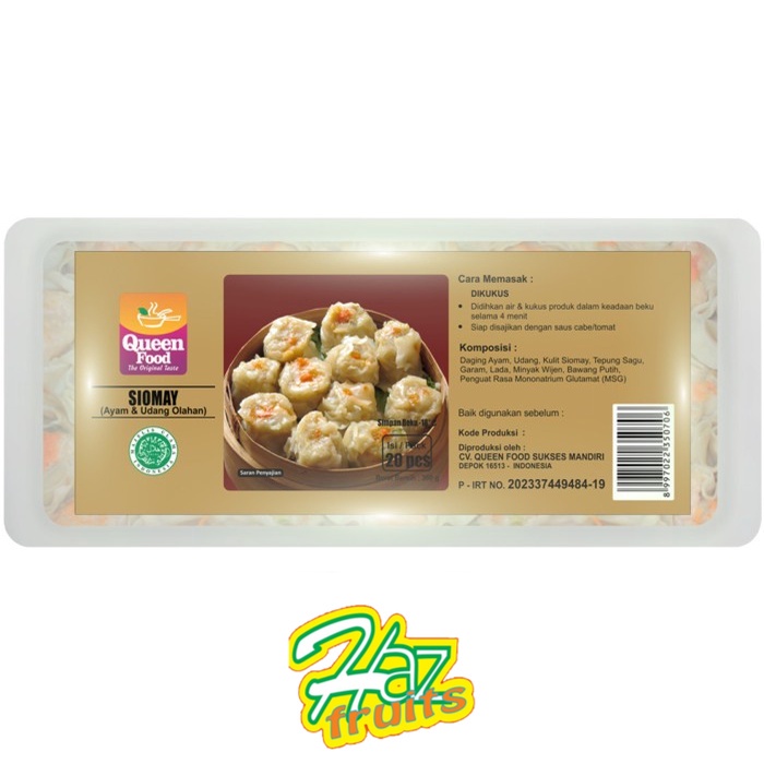 

Dimsum Siomay Ayam Udang Queen Food |Chicken Shrimp 360 Gram - 20 pcs