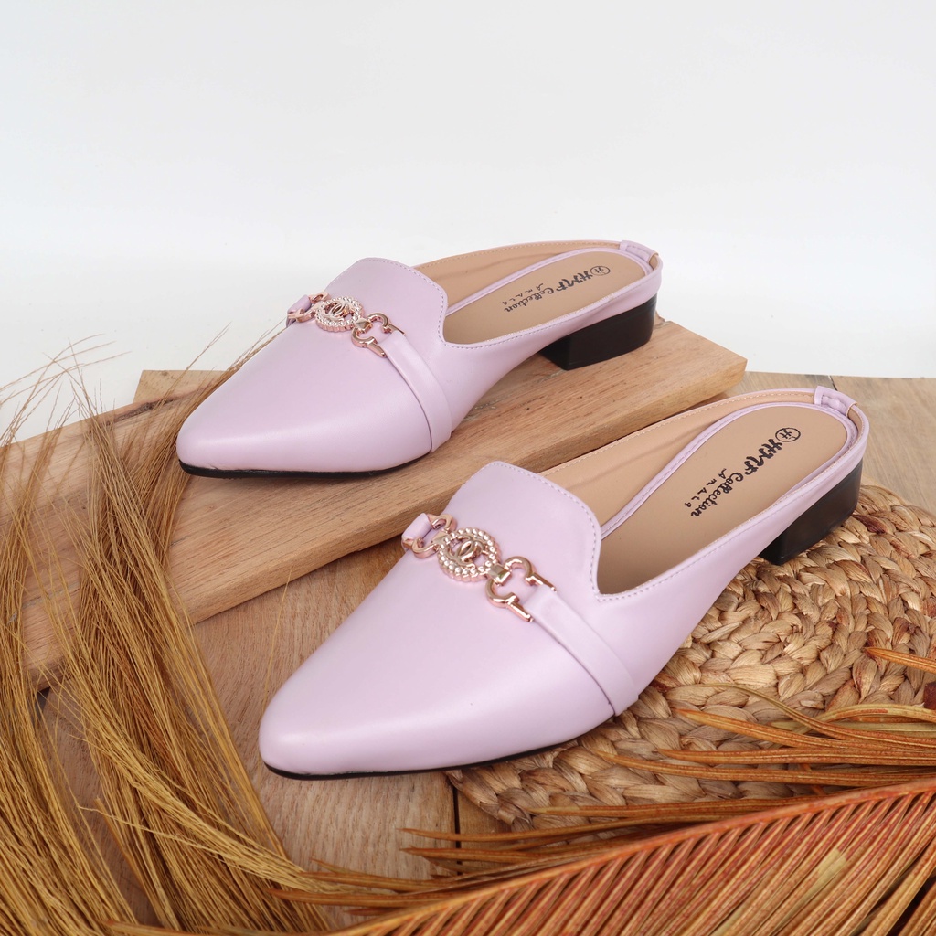 HMF Mint Sepati Slip On Mules Wanita 3 cm PR04