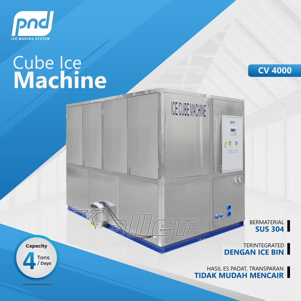 Mesin Pembuat Es Batu Cube | Cube Ice Machine | Kapasitas 4 Ton