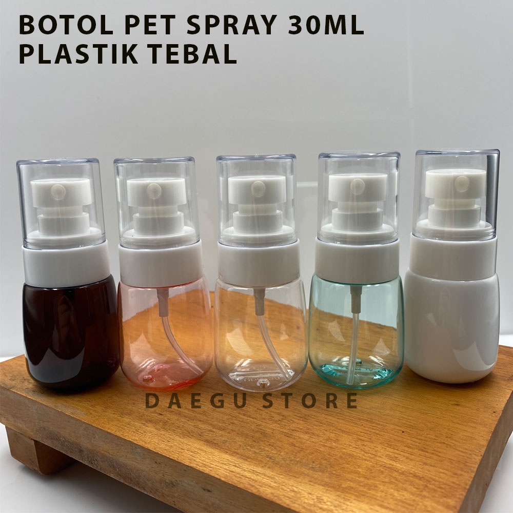 Botol Pet 30ml Spray Embun halus Plastik Tebal Refill Isi Ulang Travel