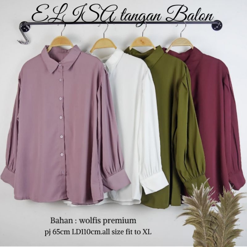 AQO KEMEJA ELISA TANGAN BALON