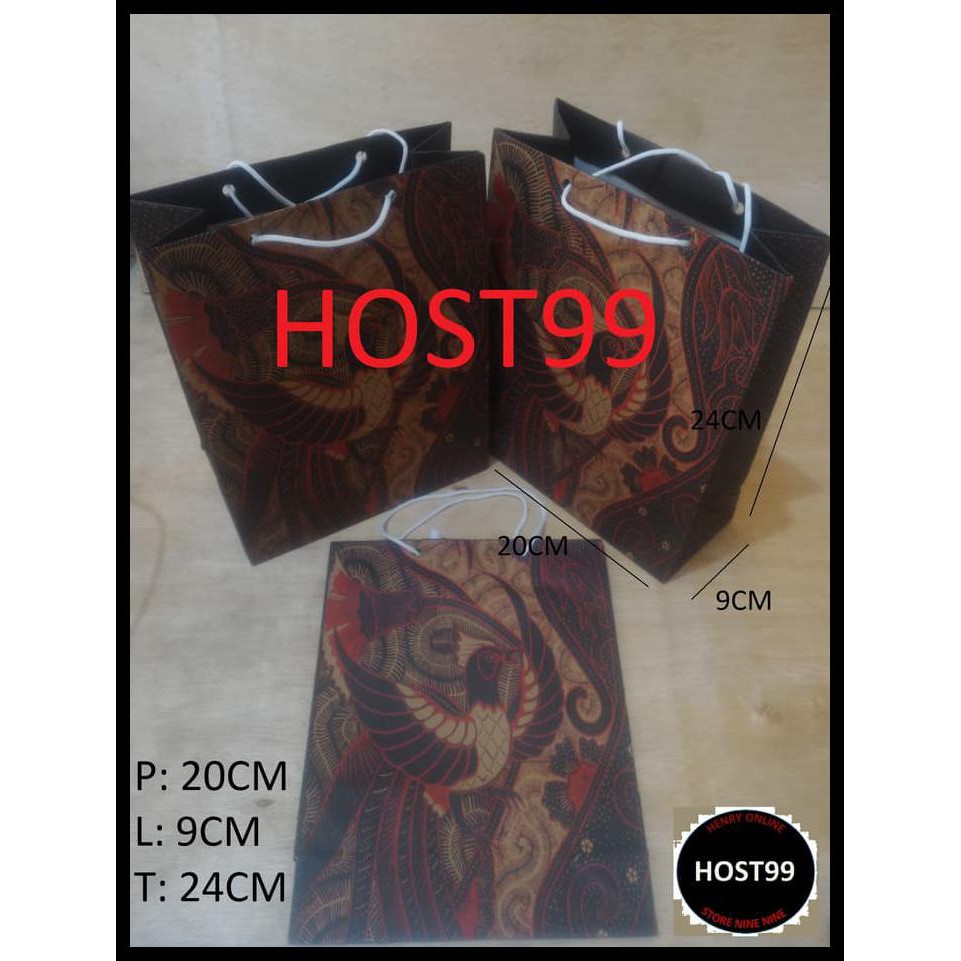

4N45 TAS KERTAS PAPER BAG MOTIF BATIK GOODIE BAG KECIL SMALL 0PWB