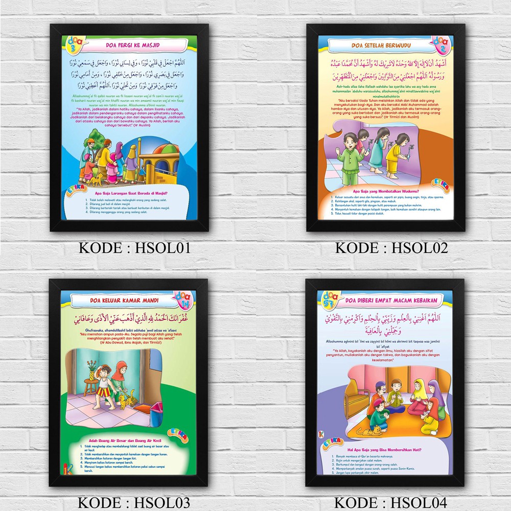  Hiasan  dinding dekorasi rumah kumpulan doa pajangan poster  