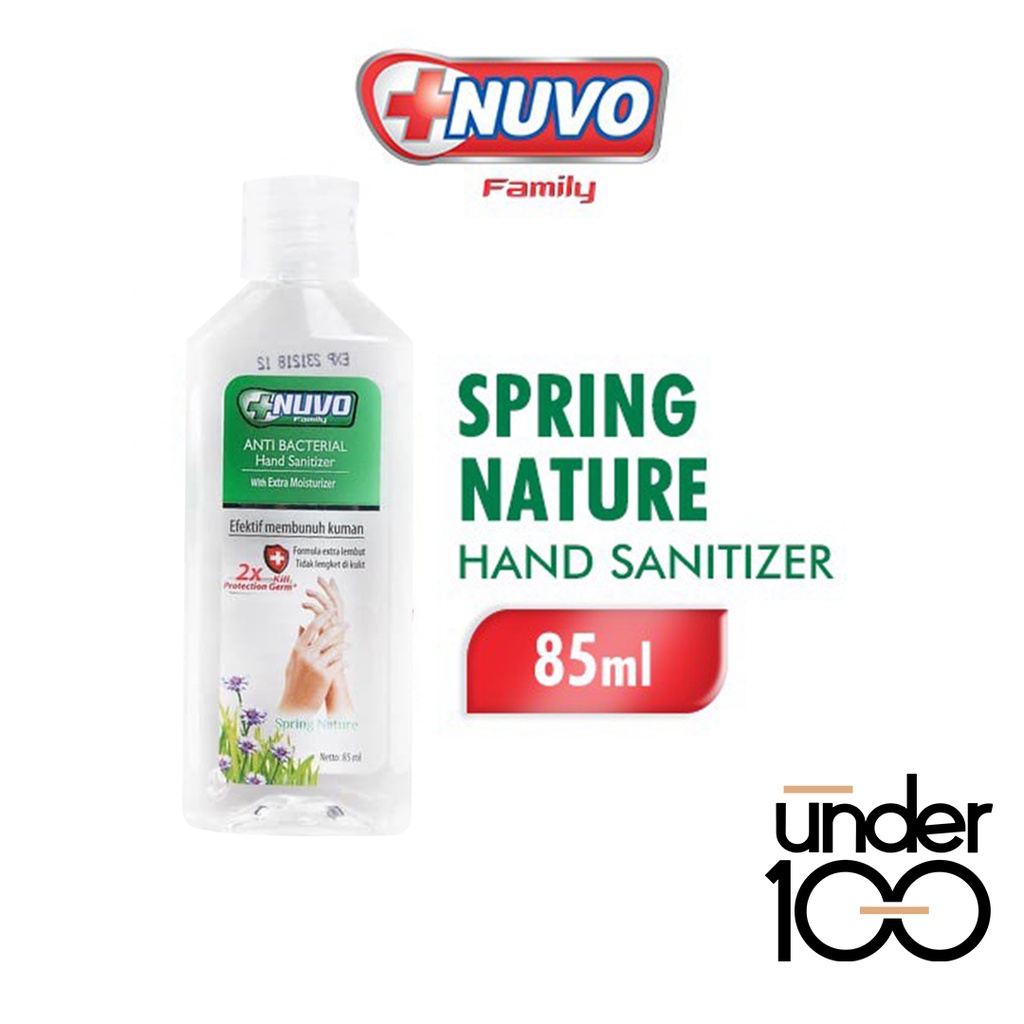 ❤ Under100 ❤ Nuvo Family Hand Sanitizer 50 | 85 ml Anti Bakteri  Extra Moisturizer Pelembab